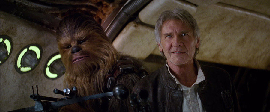 Quel plaisir de revoir le célèbre duo Hal Solo et Chewbacca qui n'a pas pris une ride...